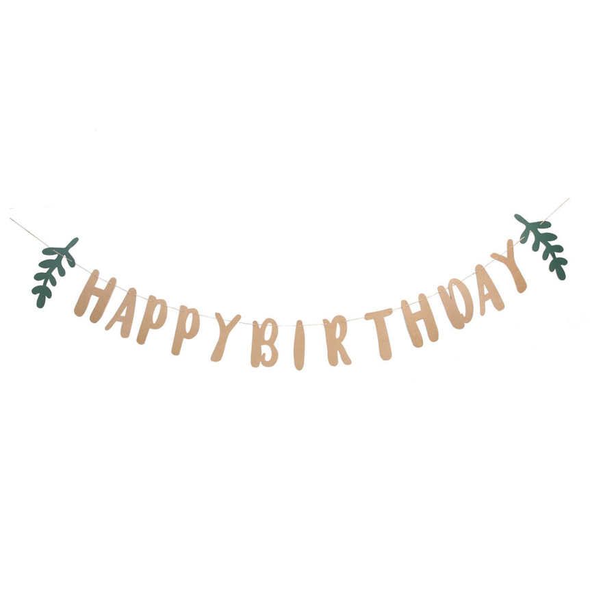 Happy Birthday Letters Banner Paper Cards Party Background Decorations