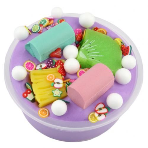 60ml Solid Color Slime Fruit Model Putty Clay Squeezes Stress Relieve Slime Toys for kids Boys Girls s Antistress toy Gifts