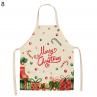 Linen Christ Santa Design Home Kitchen Cooking Decorative Apron Party Props