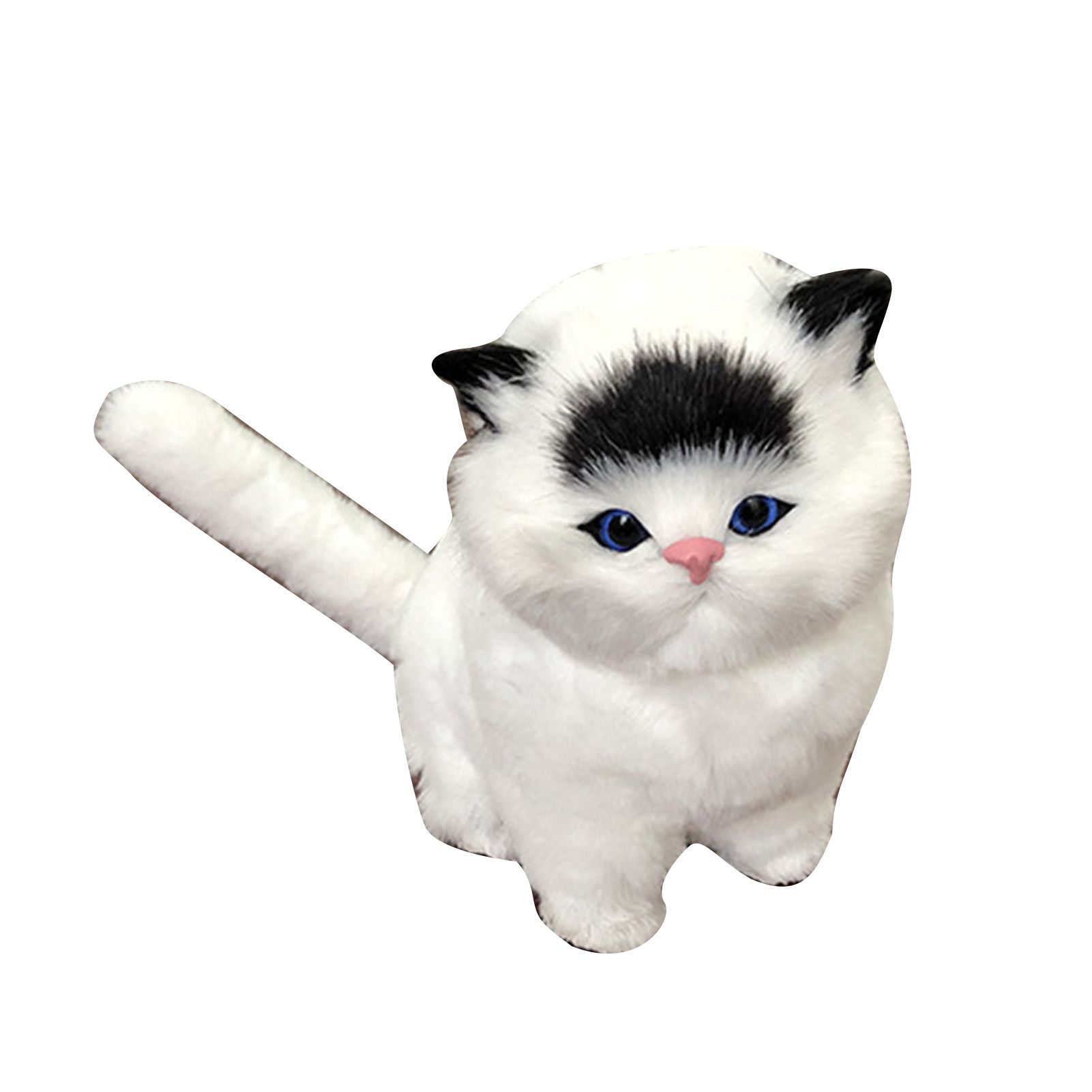 Animal Simulation Cat Vocal Toy Children Gift Plush Stuffed Doll Home Ornament