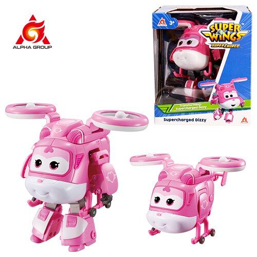 Super Wings  5'' BIG Transforming Jett Dizzy Donnie Deformation Airplane Robot Action Figures Transformation Animation Kid Toys