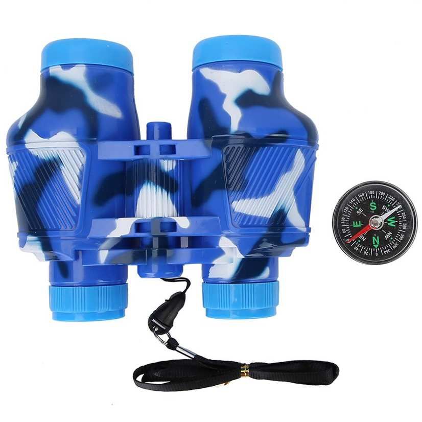 Plastic Children Binoculars Telescope For Kids Outdoor Games Magnification s Comp t with Neck Strap Compass ft zoom