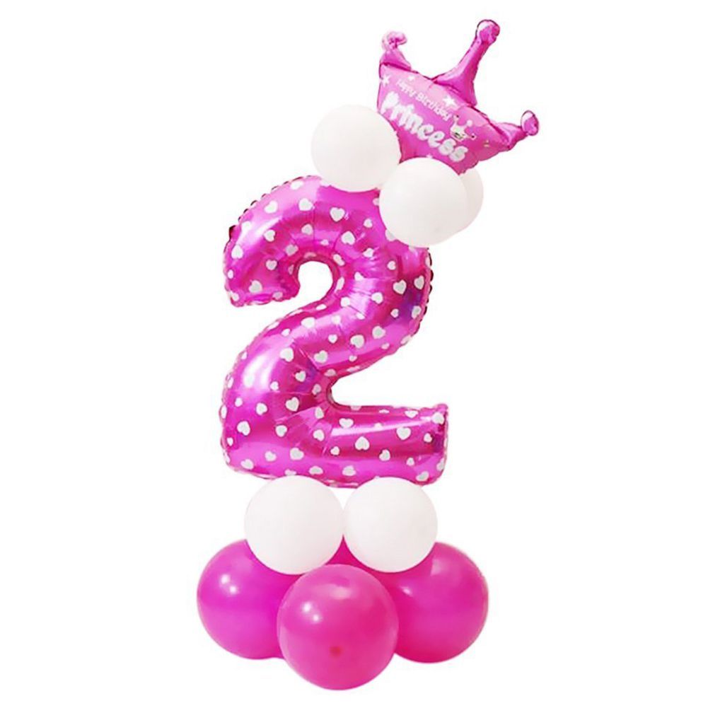 Number balloon 0 - 9 latex balloon giant number balloons foil balloon baby girl shower party children 's birthday decoration number 2