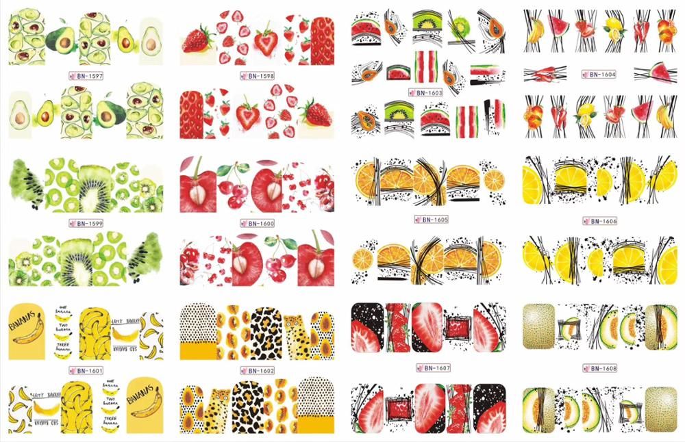 12pcs Girl Pattern watermark slider nail stickers water transfer flower butterfly decoration tattoo est autumn design 2020