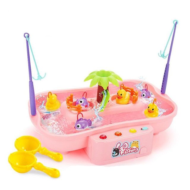 Kids Go Fishing Toys for Children Rotating Fish Game Plastic Parent Child Interactive Table Games Hand Eye Coordination Toys