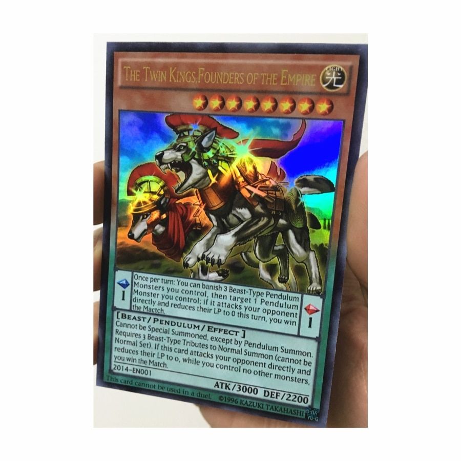 Yu Gi Oh The Twin Kings Founders of the Empire YCSW 2014 Prize English DIY Toys Hobbies Collectibles Game Collection Anime Cards