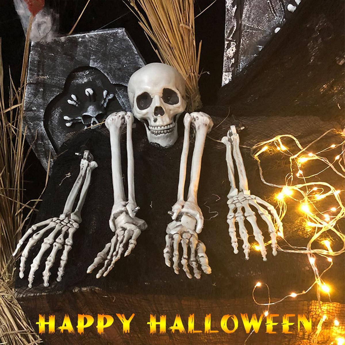Amusing 5x Halloween Decoration Ground Breaker Skeleton Spooky Party Prop Graveyard Bone