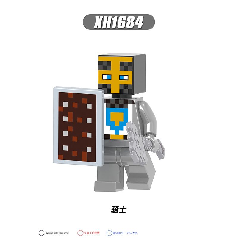 Single Sale Minecraft Building Blocks Game Series  Steve Cow Zombie Bricks Educational Figures Toys For Children Collection XH0310