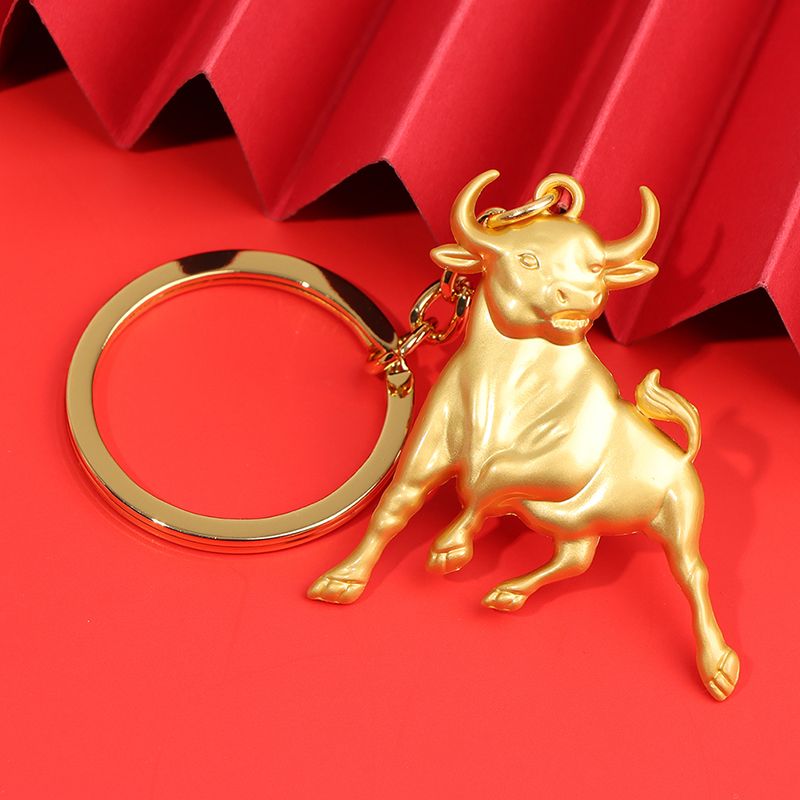 2021 Chinese Ox Year Lucky Pendant Keychain Propitious Gifts Hanging Trinkets