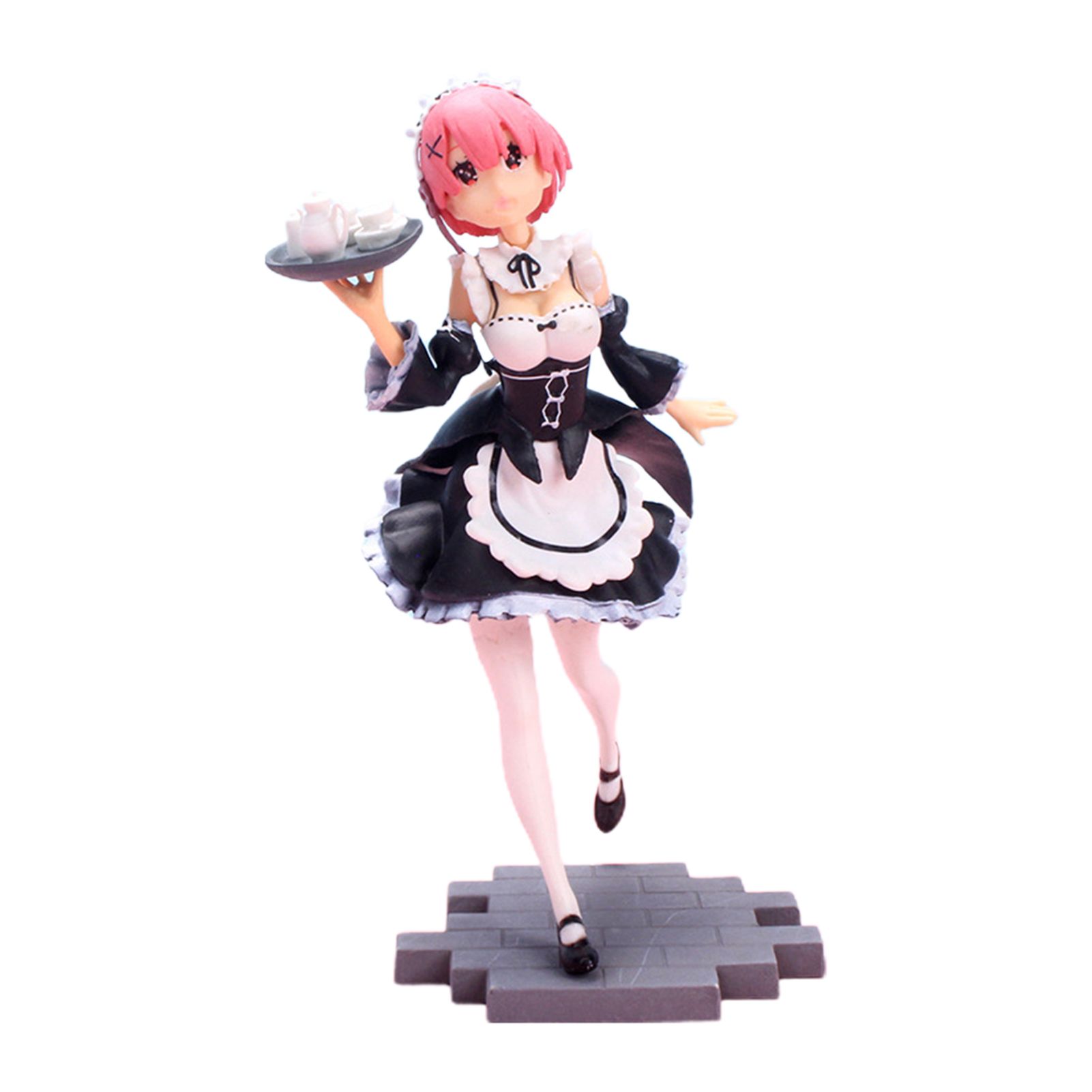 Rem Statue Doll Realistic Decorative PVC Re Zero Starting Life In Another World Rem Ram Figure for Car Interior Decor