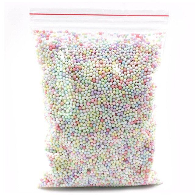Colorful Foam Beads Slime Mud Light Balls Tiny Snow Addition Charms for Slime Supplies Particles Accessories Antistress Toys