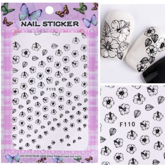 1pcs 3D Sweet Beauty Flower Summer Sticker Nail Art Slider Summer Tips Optional Firebird/Flower Foils Decor Decal Nail TRCA/F