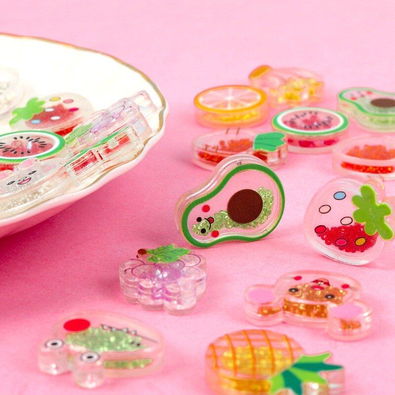 Boxi Kawaii Additives Charms For Slime Cute  Resin Quicksand Fruit Supplies DIY Kit Filler Decor for Fluffy Clear Cloud Slime