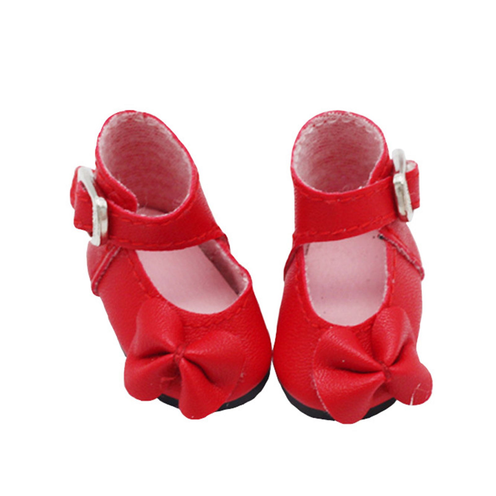 1 Pair Lovely Doll Shoes Buckle Design Colorful Bow Knot Girls Doll Shoes for Children