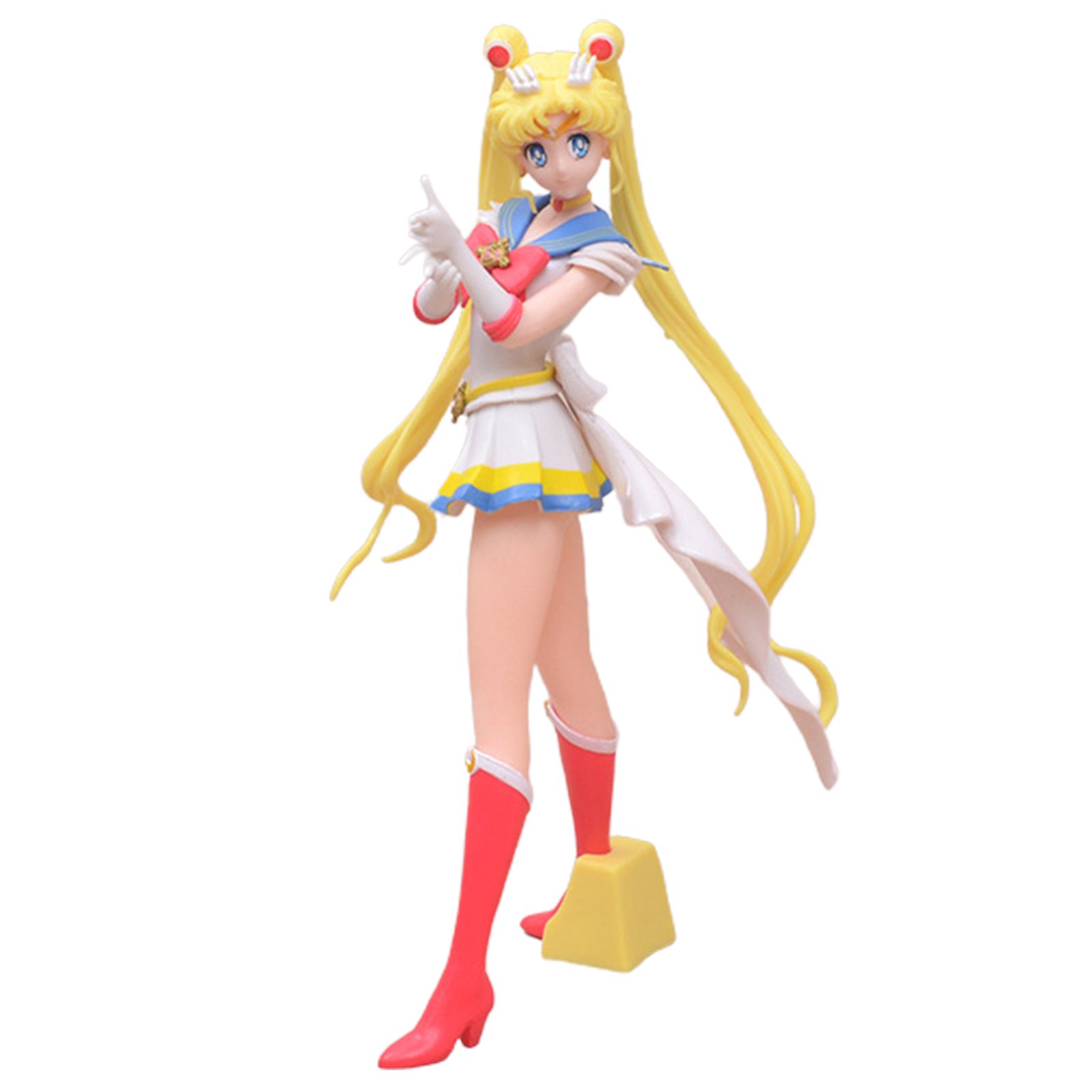 Action Sailor Moon Figurine Rust-proof Fadeless Solid Sailor Moon Anime Model Toys for Decor