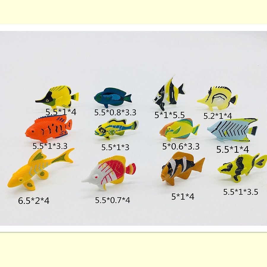 Underwater Deep Sea Creatures Tropical fish,  Action Figures Sea Creatures Educational Toys for Kids-Assorted Styles