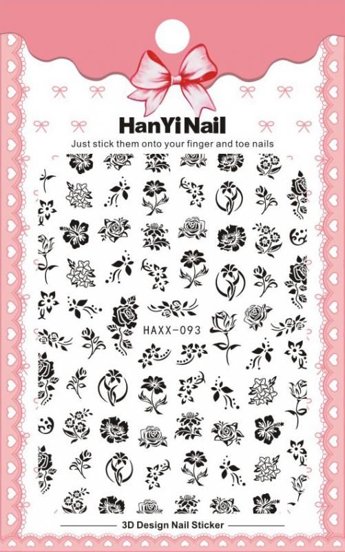 3D Butterfly Nail Art Stickers Adhesive Sliders Colorful Flowers Geometric Nail Transfer Decals Foils Wraps Decorations