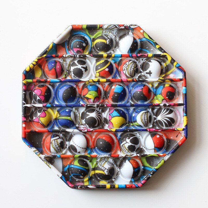 New Flag Push Bubble Sensory Rainbow Fidget Toy Restore Emotions Stress Reliever Toy Stress Reliever Square Heart Figet