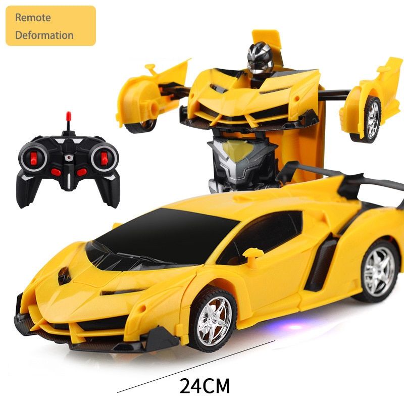 1:18 RC Car Toys For Children 2 In 1 RC Car Transformation Robots Toys Remote Control Sports Car Models Toys For Boys Kids Gifts