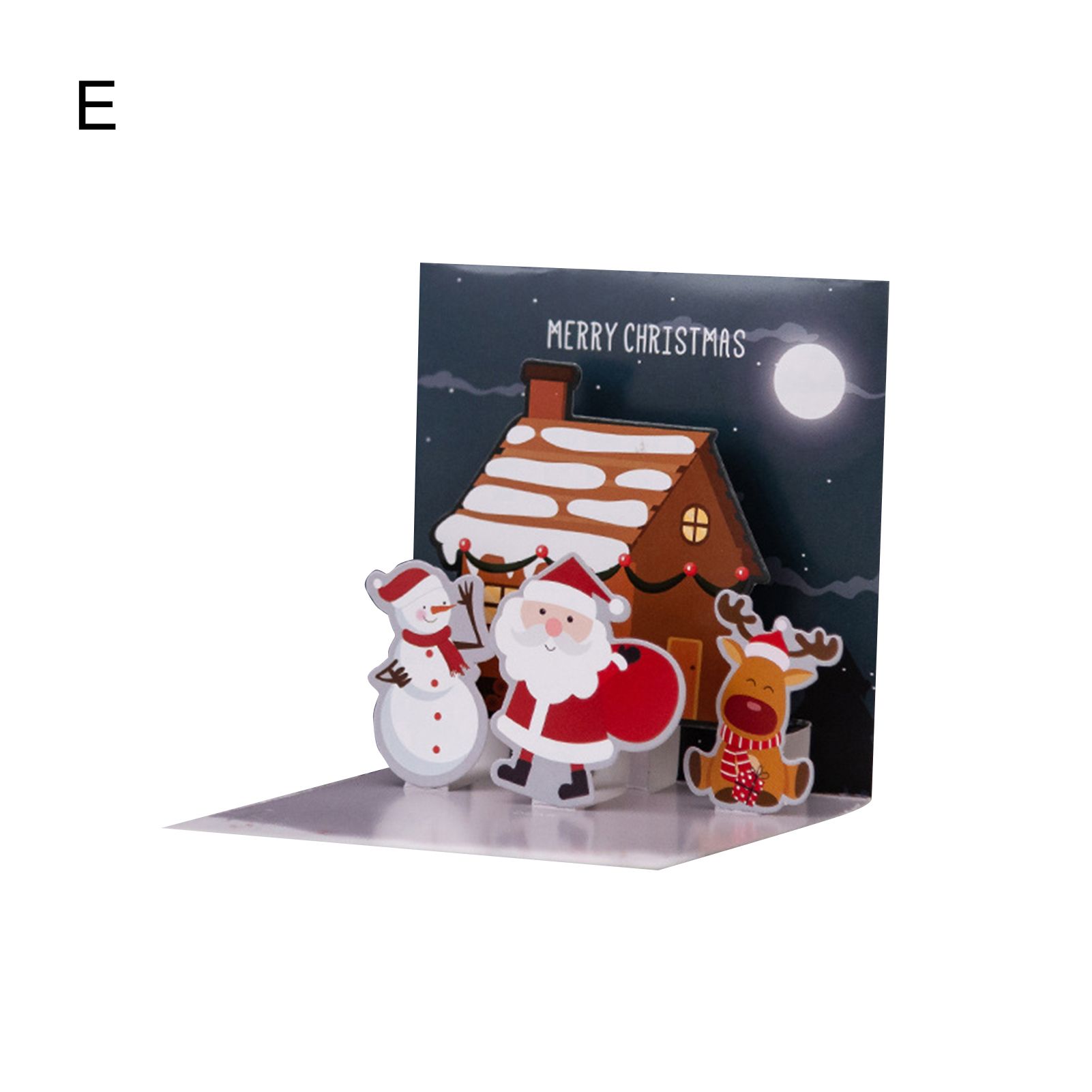 Greeting Card Realistic 3D Printed Xmas Blessing Postcard