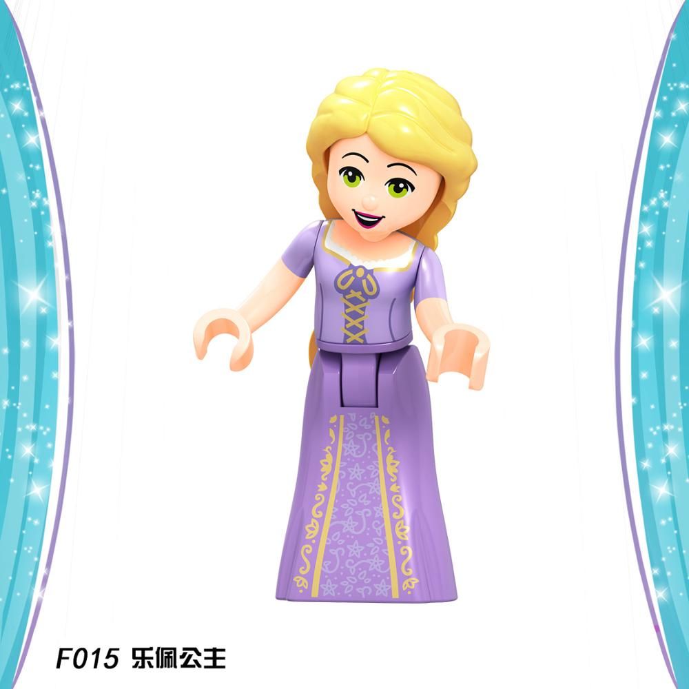 Building Blocks Friends Action Figure  Fronzend Fairy Tale Princess Girl Belle Beast Cinderalla Anna Olivia Figure Children Toys