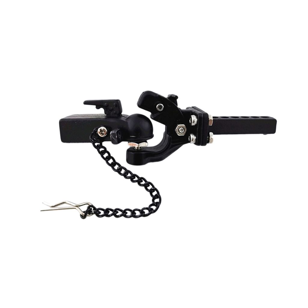 Metal Hitch Trailer Hook for SCX10 90046 Traxxas TRX4 1/10 RC Crawler Car Remote Control Car Model for Baby Kid - black