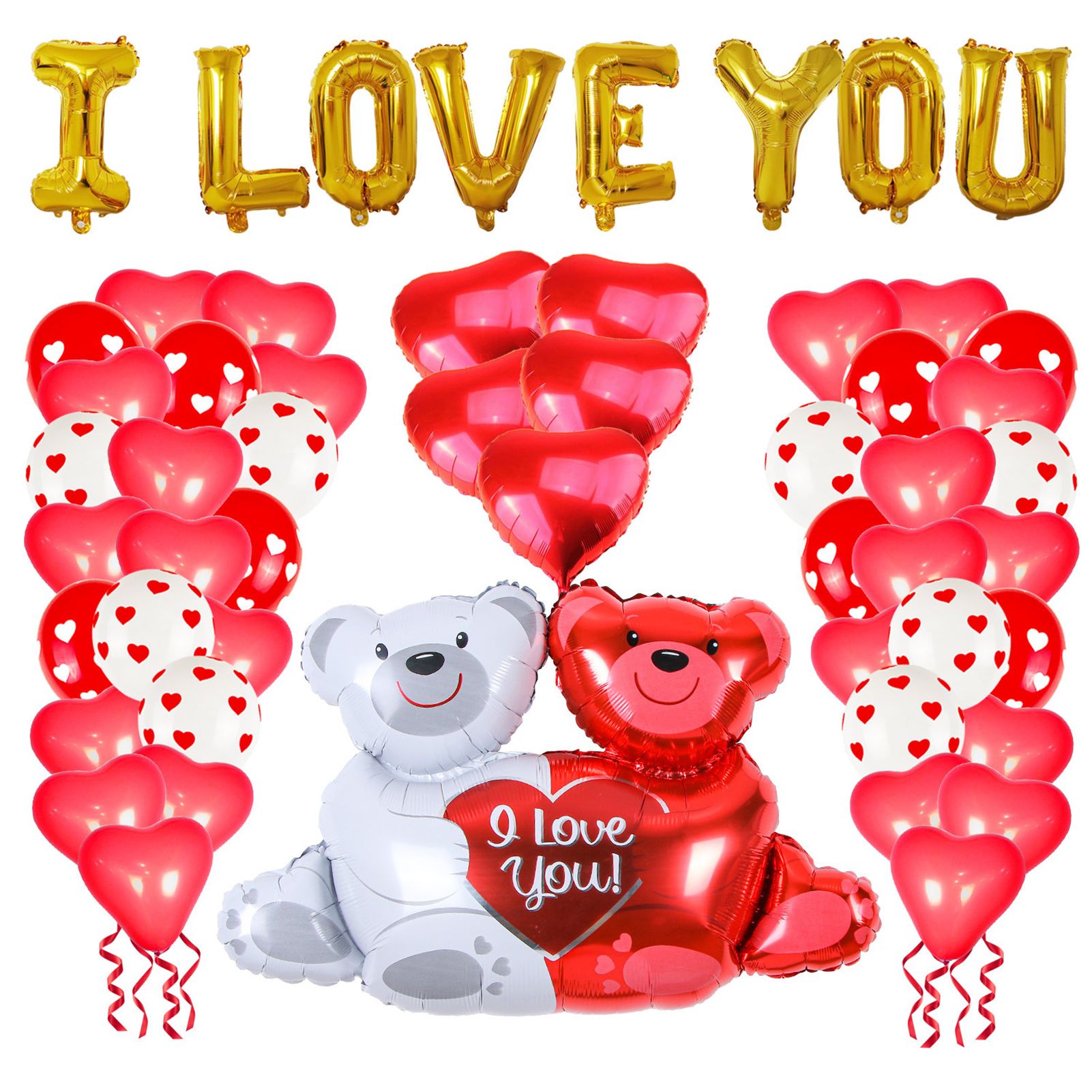 Valentines Day Balloons Harmless Versatile DIY Latex Balloon Set