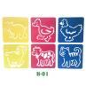 6Pcs Santa Snowflake Angel Drawing Stencils Kids DIY Drawing Scrapbook Template