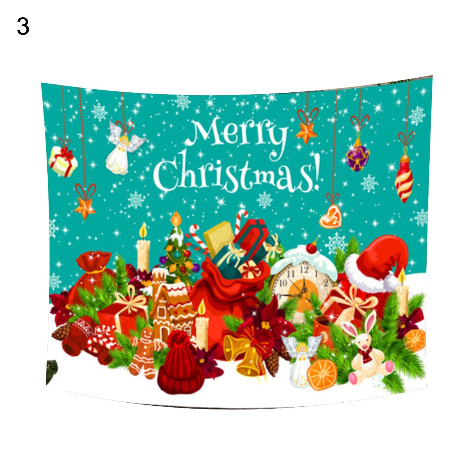 Wall Tapestry Multi-purpose Colorful Christmas Festival Wall Art Hanging