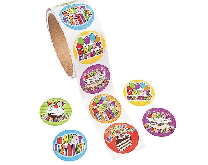 1 Roll(100PCS)/LOT paper stickers Activity crafts School reward label Home ornament decoration Gifts DIY toys 20 kinds style