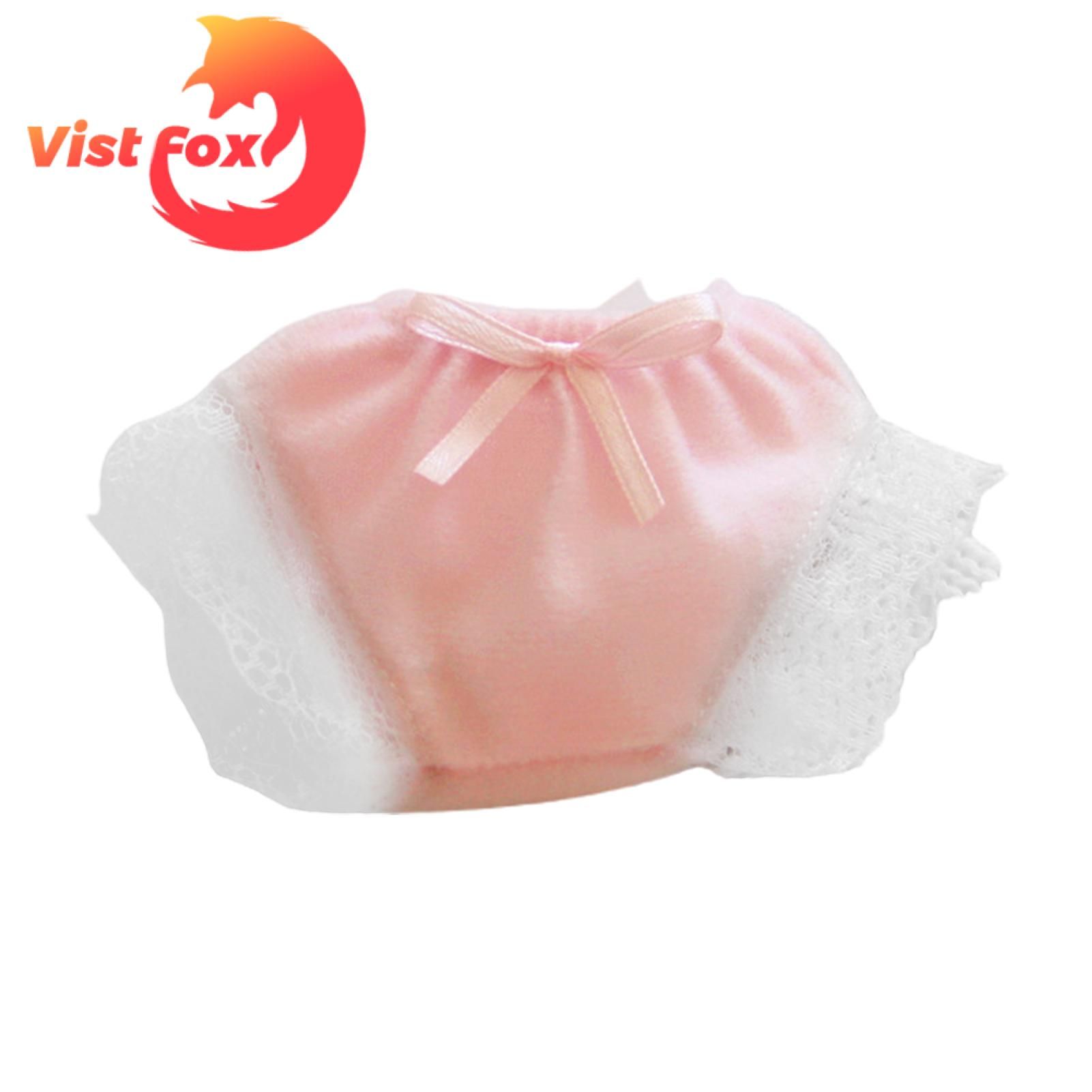 Vist Fox Doll Pink Panties Super Soft Doll White Panties Bear Nightdress