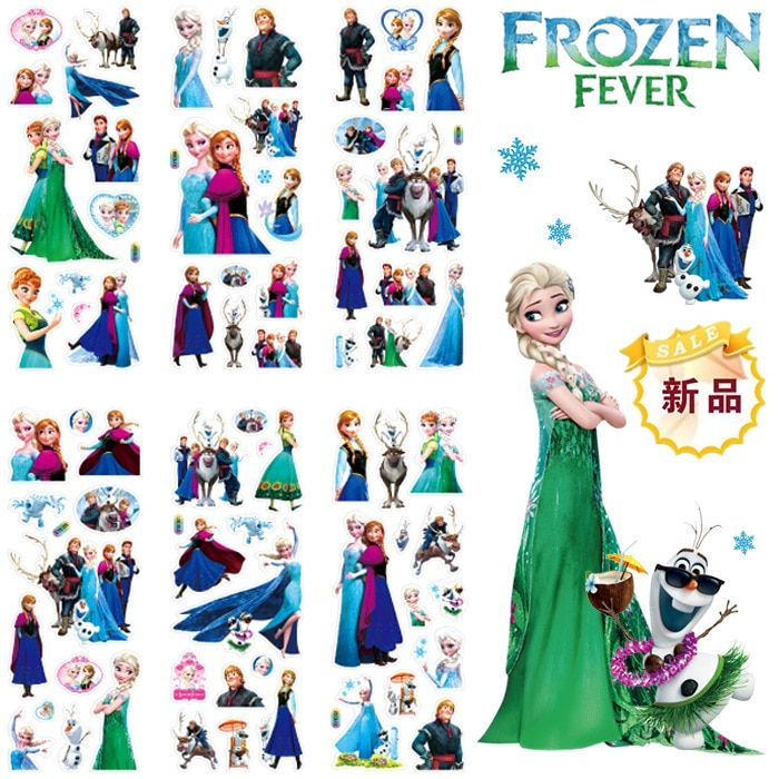 HOT 200pcs Disney Princess Sophia Frozen 2 Sticker Princess scrapbooking For Kids Decor Diary Notebook Decoration Toy Stickers