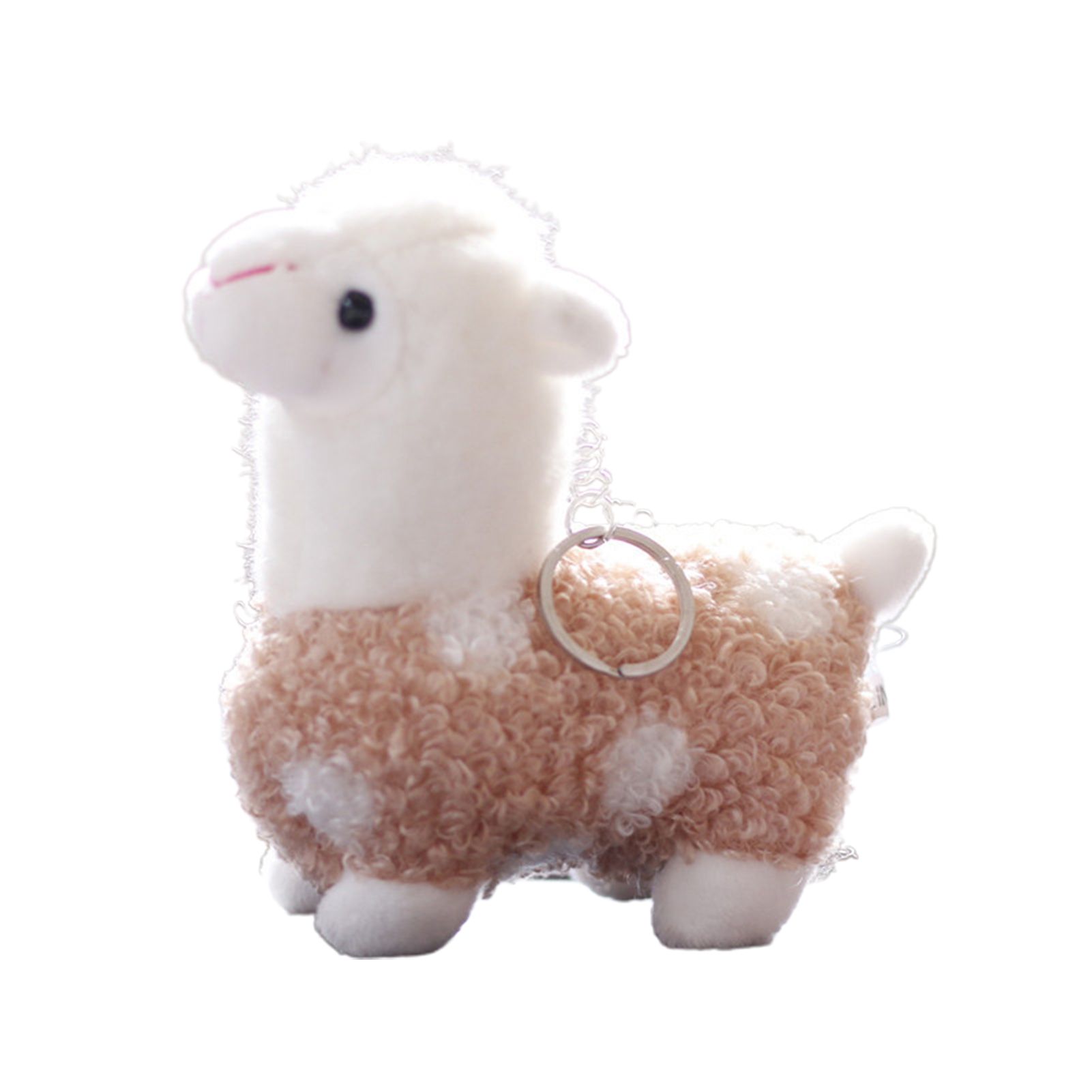 Key Chains Decorative Animal Decor Accessory Standing Alpaca Plush Stuffed Toy for Hand Bag