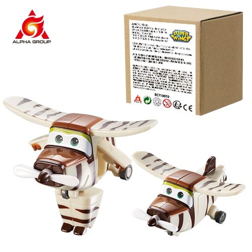 Super Wings S5 2" Mini Transforming Deformation Transform-a-Bots Airplane Action Figures Robot Transformation Toys For Kids Gif