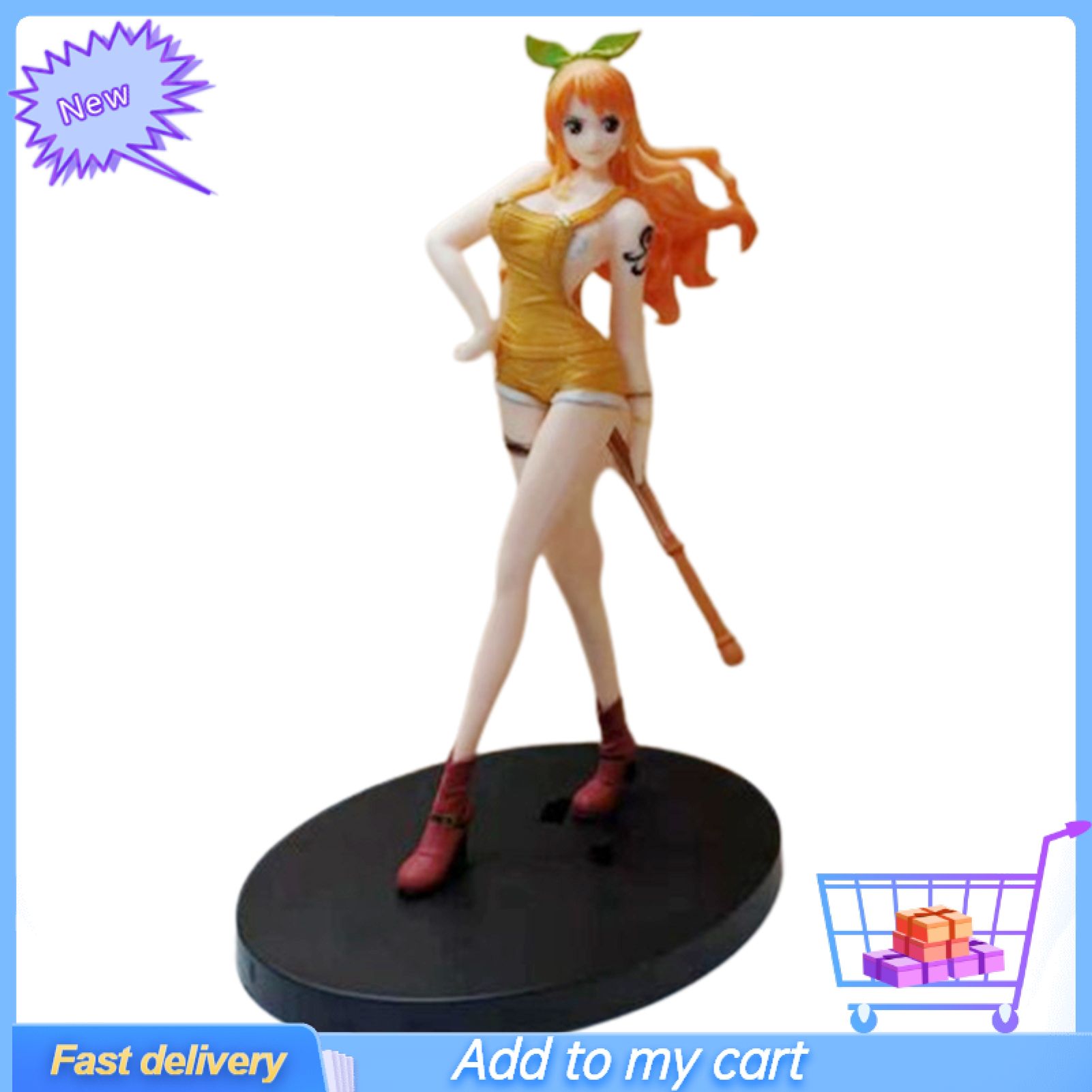 Anime Figure Realistic Shape Lovely Miniature Figurine  Nami Action Figure Car Decor