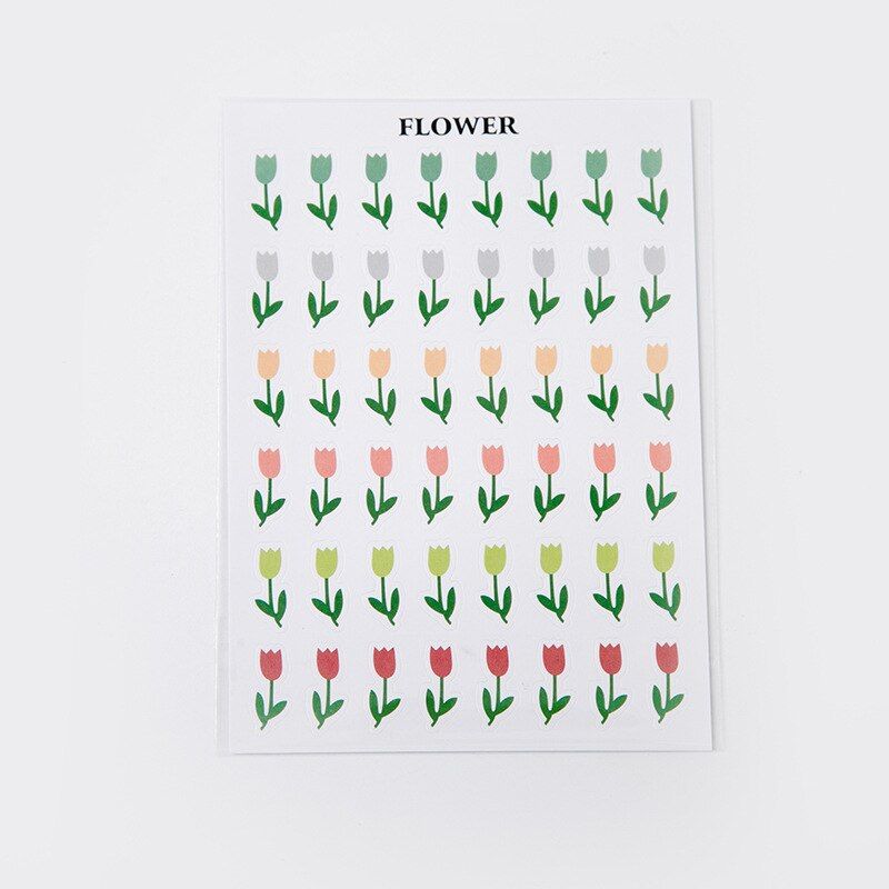 Hot Colorful Pattern Fresh Paperback Sticker DIY Scrapbooking Decorative Colored Photo Album Diary Happy Planner Decoration
