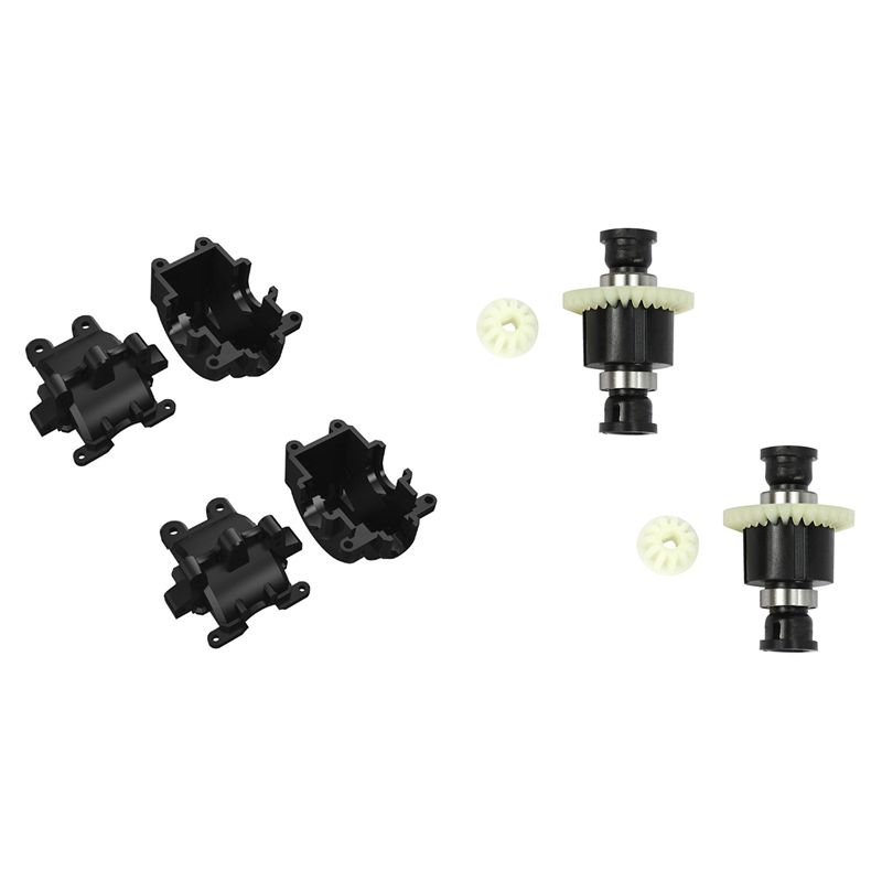 2 Set RC Car Part: 1 Set Differential Gear Box Gearbox Case & 1 Set RC Car Differential