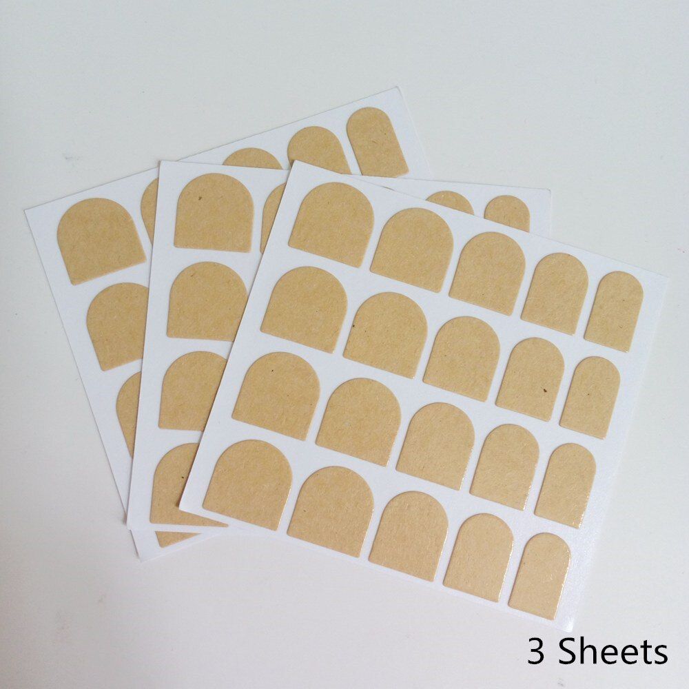 1/3/5/10/20 Sheets DIY Nail Art Double Sided Self Adhesive Sticker For Fake Nails Sticker Tape Glue Tool