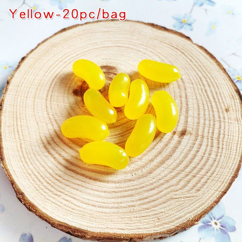 20pc Simulation Colored Jelly Beans Charms For Slime Additives Clay DIY Lizun Toy Fake Cake Accessories Glue For Slimes Supplies