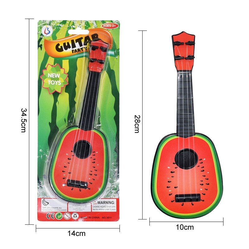 Children Kids Cartoon 4 Strings Guitar ukulele Acoustic Musical Toy Instrument Music Baby Education Learning Toys Birthday Gift