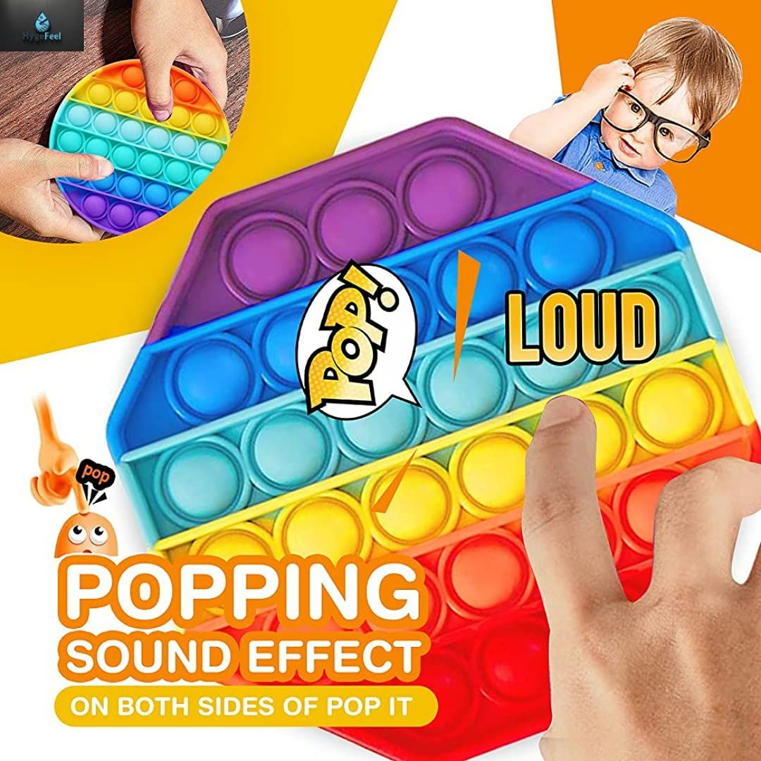 HygeFeel pop it Fidget Toys, pop it Fidget Toy Set | pop its Fidget Toys, Fidget Toys pop it Rainbow, pop it Toy, | poppit Fidget Toy, Rainbow pop it, Push pop Bubble Fidget Toy, pop Toy (Octagon)