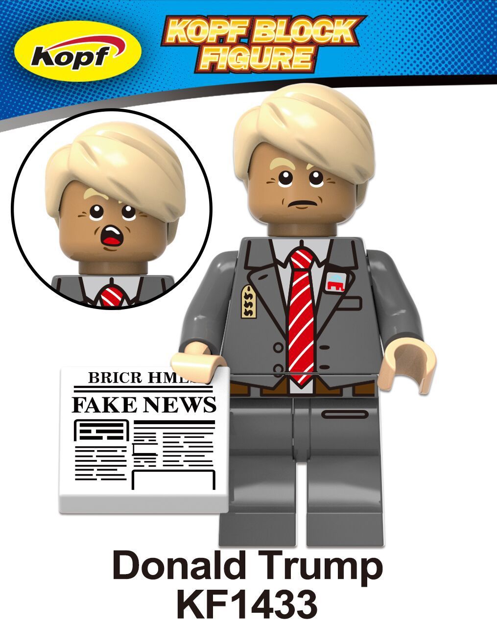 Single Sale U.S. Presidential Candidate Figures Building Blocks Donald Trump Joseph Robinette Biden Bricks For Children Gift Toys KF1433