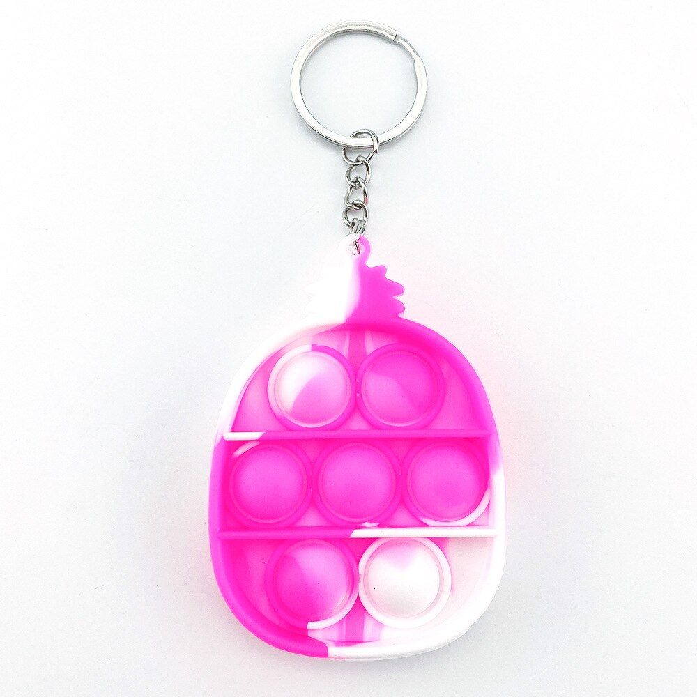 push pops its mini keychain dinosaur simple dimple fidget toy for autism adhd anxiety anti stress  edc sensory bubble
