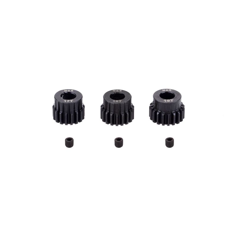 3PCS M0.6 5mm 17T-19T Metal Pinion Motor Gear Set for 1/8 RC Car Brushless Motor