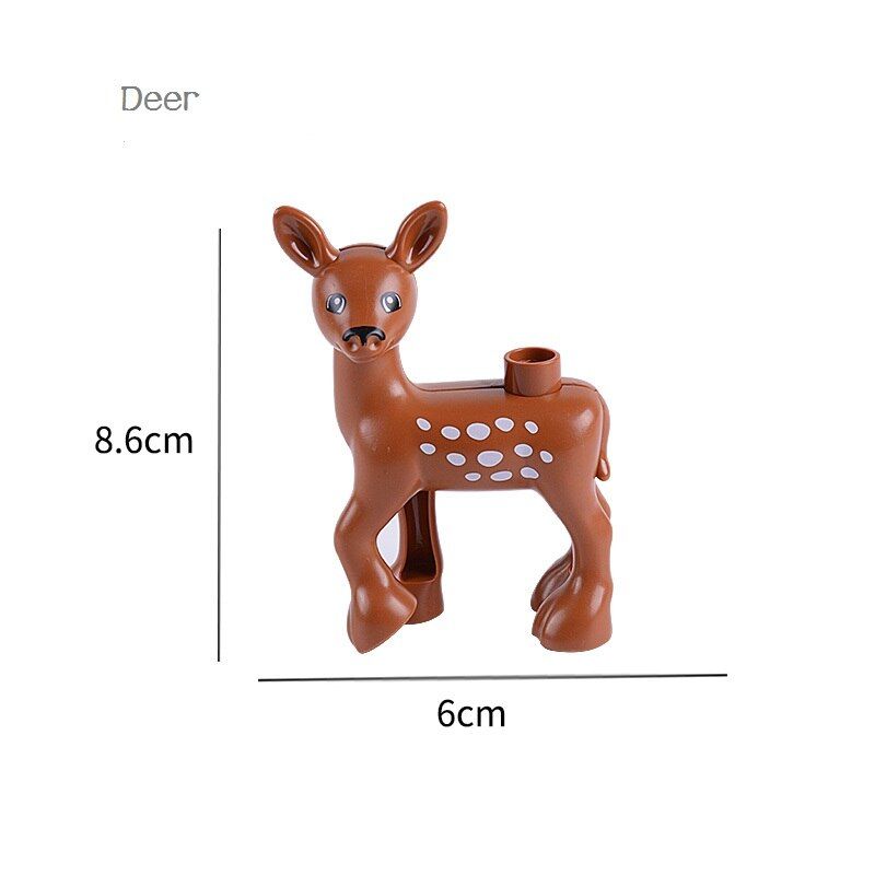 Animal Series Model Figures Big Building Blocks Compatible Brands Bricks Animals Parts Educational Toys Kids Children Gift