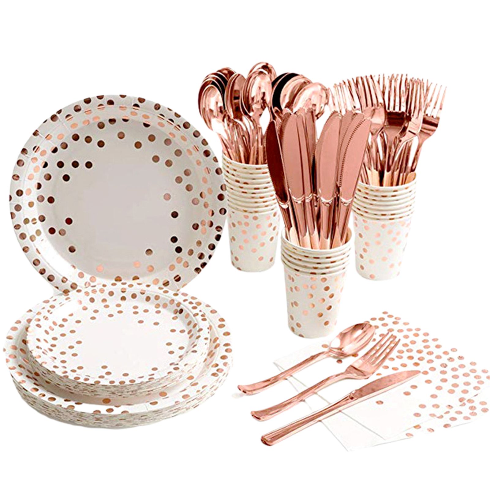 leware Set Multi-functional Porle Shiny Disposable Dinnerware