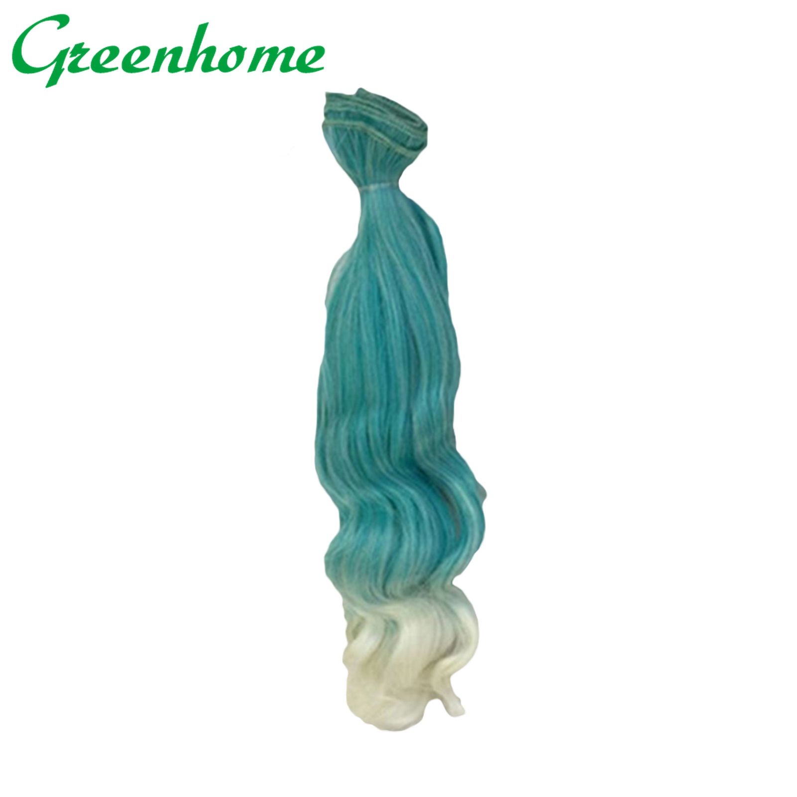 Greenhome Wig Gradient Curly Doll Accessories Long Heat Resistant Faux Hair for Ladies