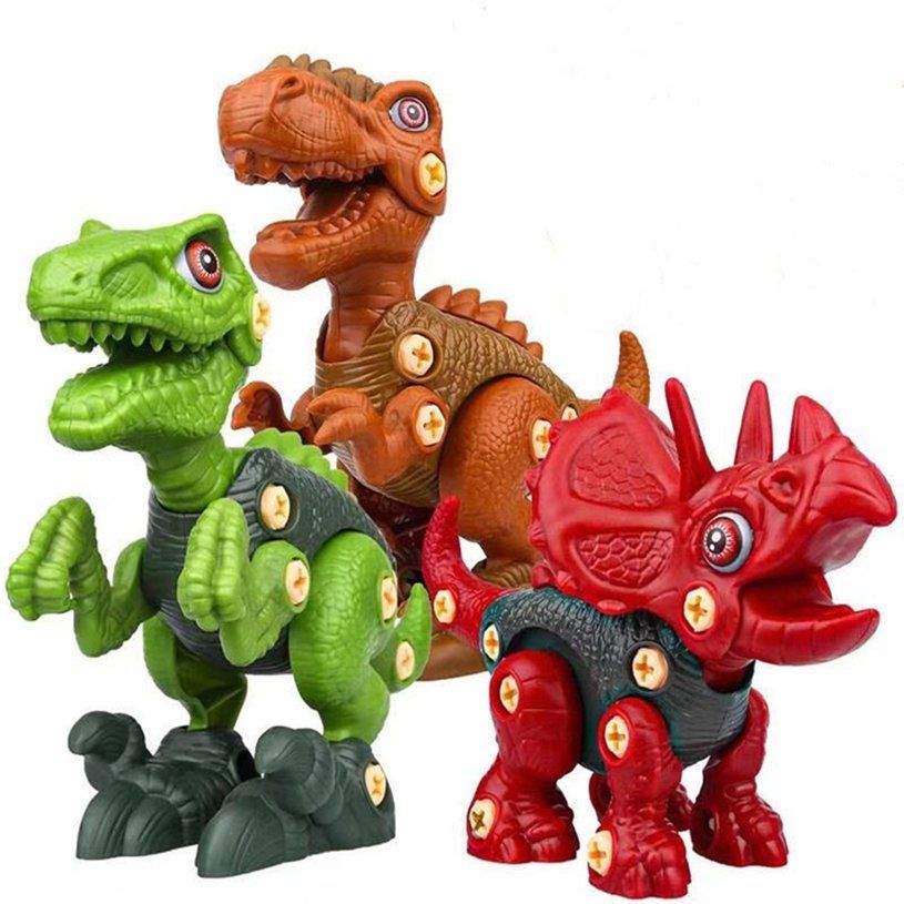 DIY Puzzle Assembly Dinosaur Electric Drill Dinosaur Building Construction Toy