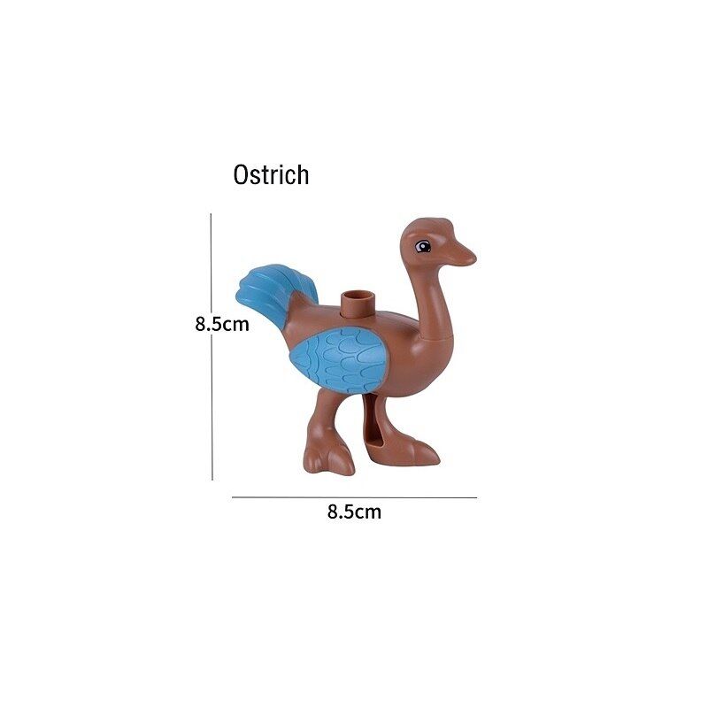Animal Model Compatible With Duplo Building Blocks Toys For Children Big Size Brick Animal Figures Educational Kids Toys