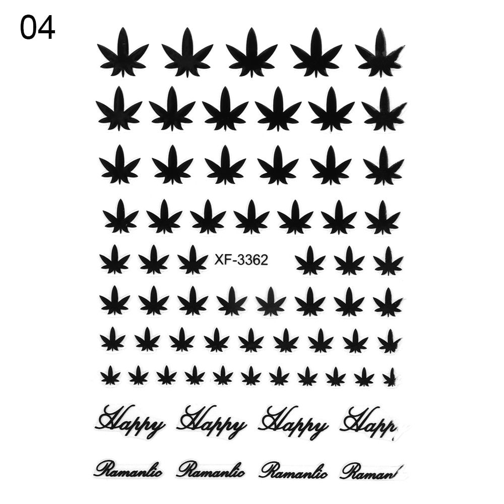 3D Nail Stickers Dragons Design Adhesive Water Transfer Stickers DIY Nail Art Decoration Manicure Salon Acrylic Tips Tool